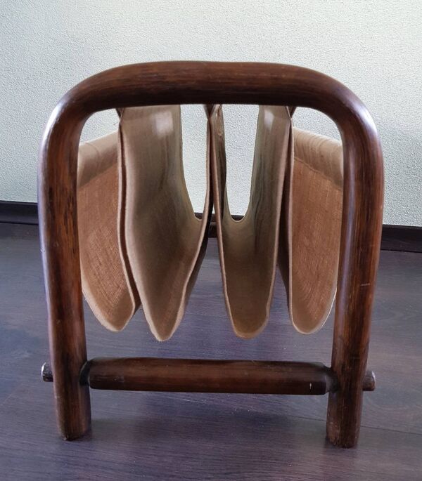 Porte-revues en bois des années 80