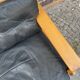 3-seater sofa in oak and leather design Eesko Pajamies for Asko model Bonanza 1970