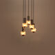 Vintage Chandelier Cascade Hanging Lamp with 5 lamps, 1960