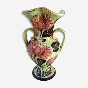 Vase ansé en céramique 1950 Vallauris