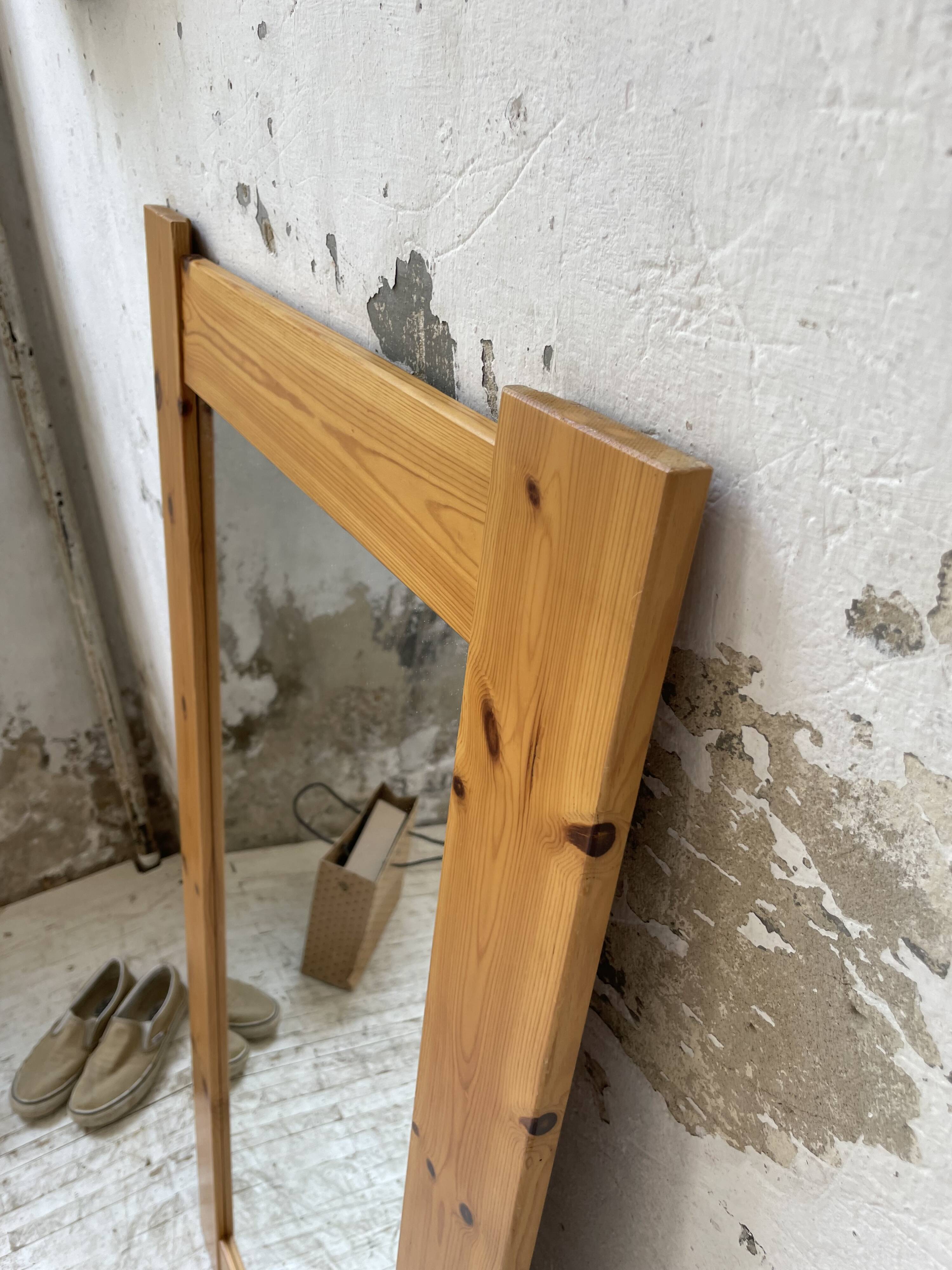 80s pine mirror