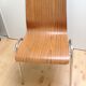 Multiplied wooden chair and chrome feet, vintage 60/70s