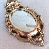 Mirror gilded wood frame - marked - , 34x16 cm