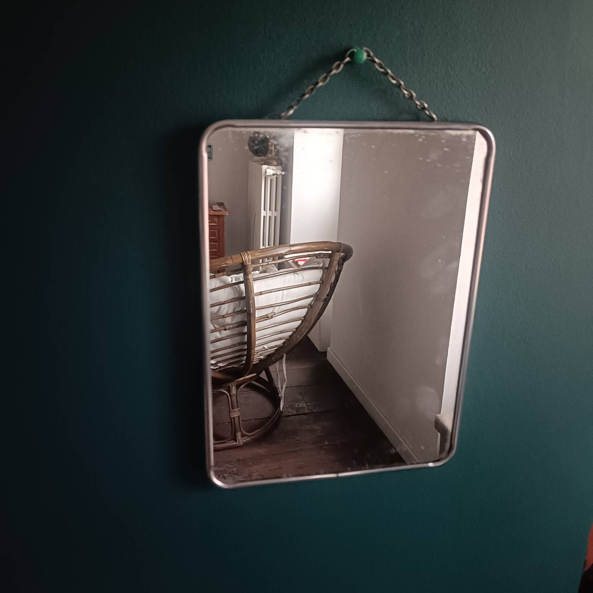 1950s barber mirror