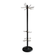 Minimalist black metal brass coat stand