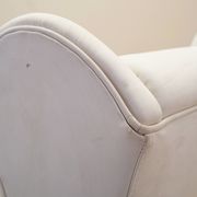White armchair, Italian design, 1980s, production: Italy