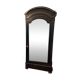 Black wardrobe with a mirrored door in ebony finish.
