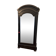 Black wardrobe with a mirrored door in ebony finish.