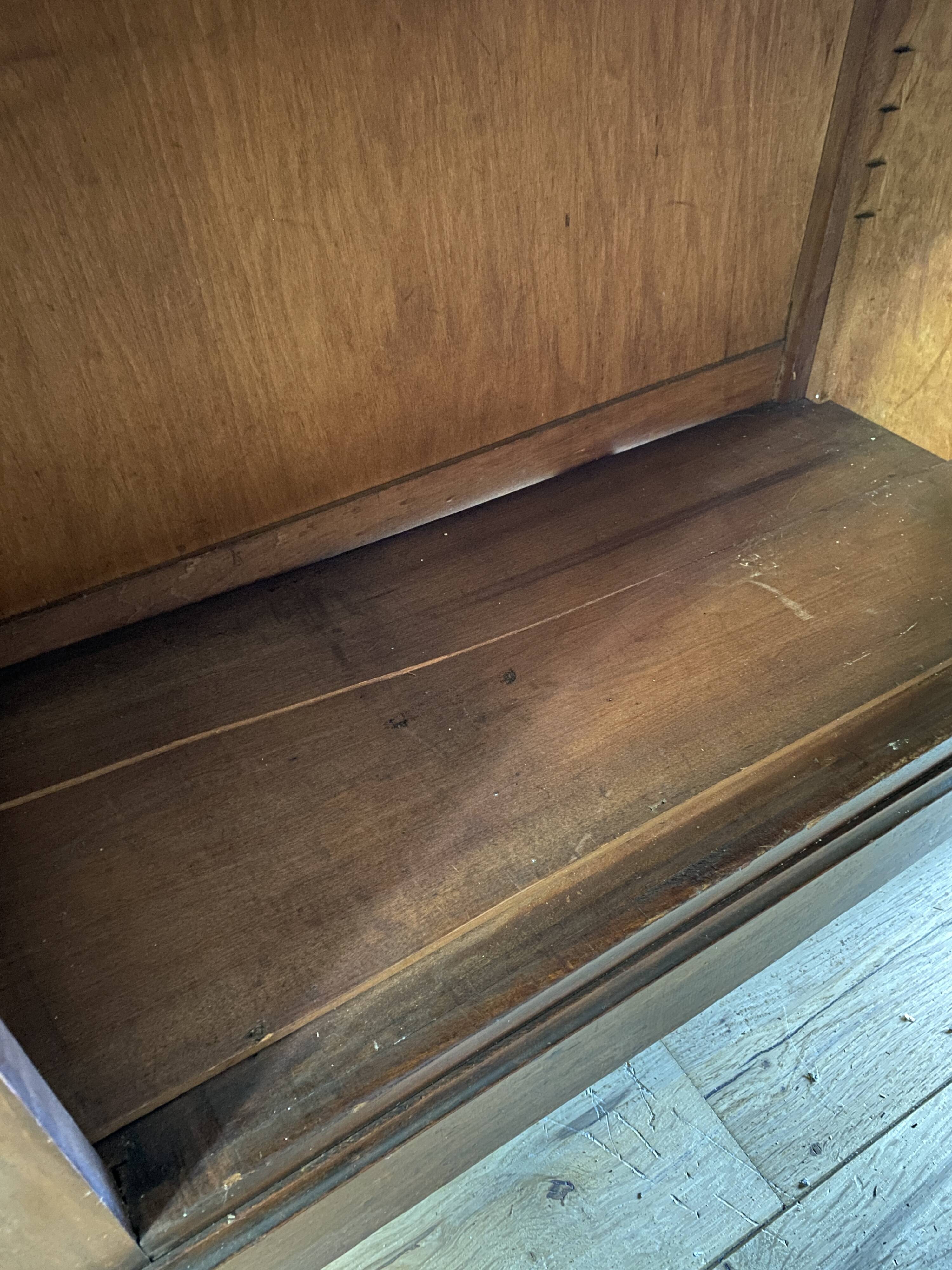 Parisian cupboard Bookcase Bonnetière glazed with small vintage tiles