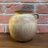 Scheurich 605-16 Brown-Beige Vase or Pot with Handle, West German Mid-Century Ceramics