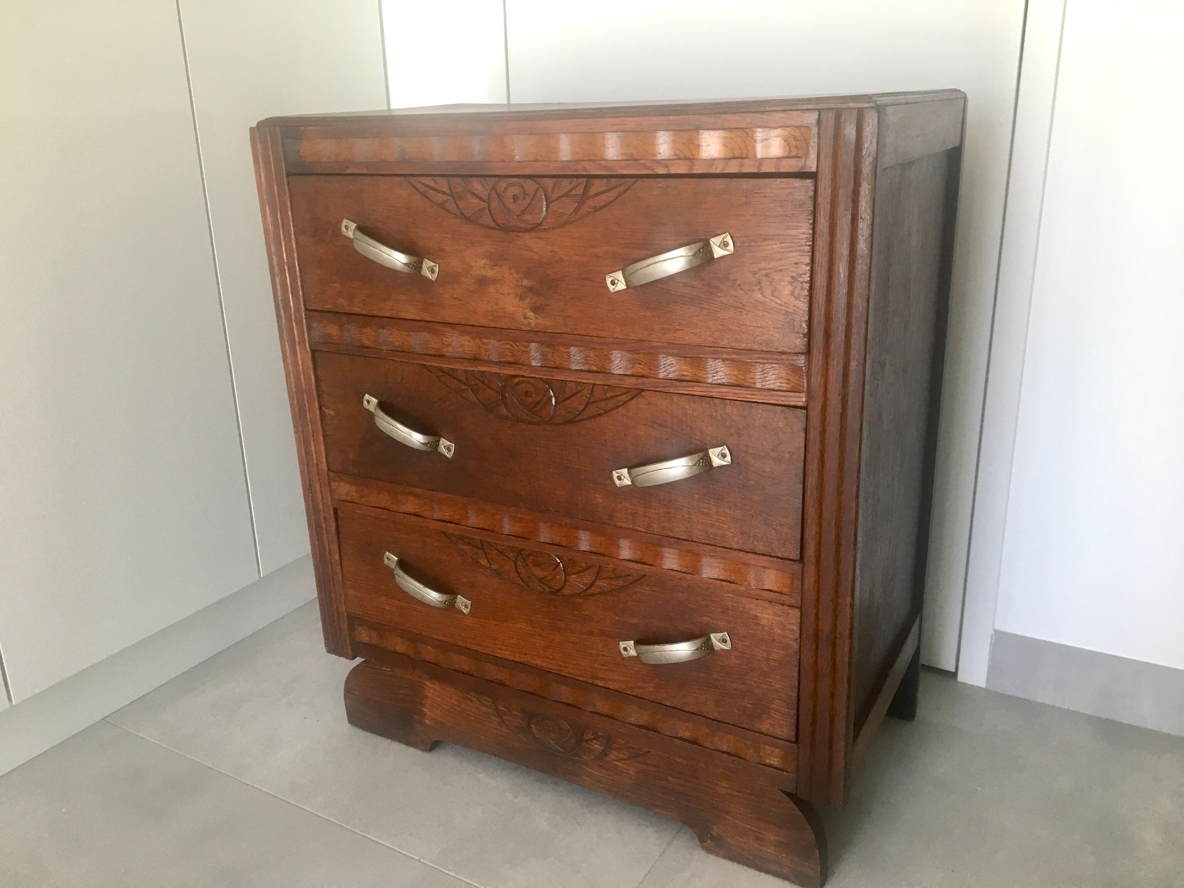 Small chest of drawers 3 drawers authentic Art Deco