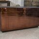 Set of 2 smoked mirrored dressing tables/jewelry counters with drawers 1970s