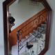 Solid wood mirror with gilded metal edging 47.50x 67 cm