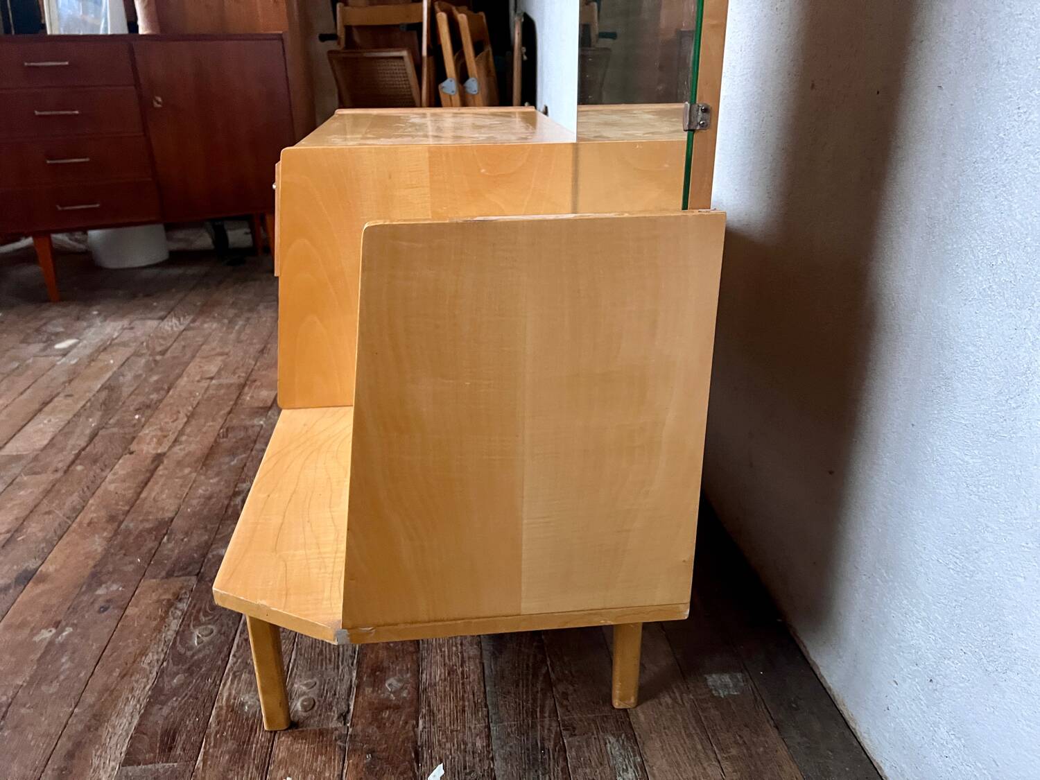 Vintage dressing table, in birch, dressing table / entrance furniture