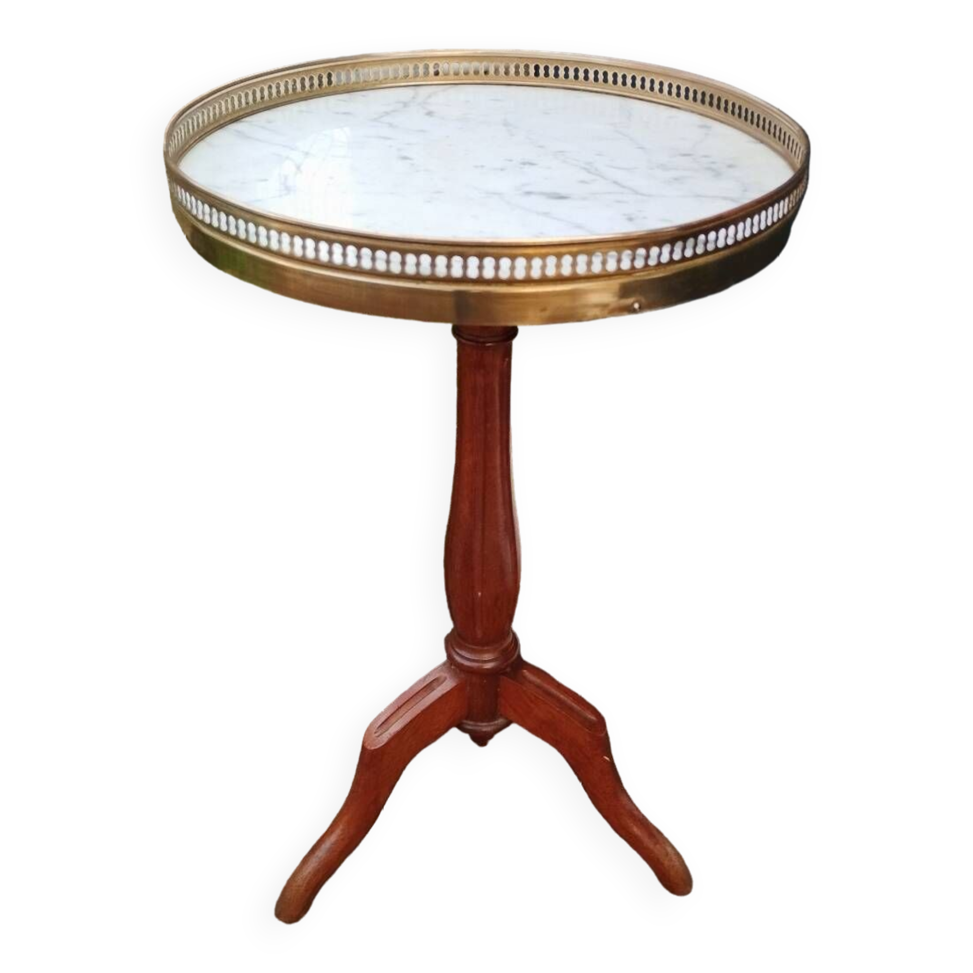 Louis xvi style bedside table marble top