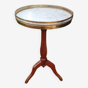 Table de chevet style louis xvi plateau marbre