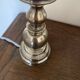 Metal lamp, 2m fabric cable, silver lampshade