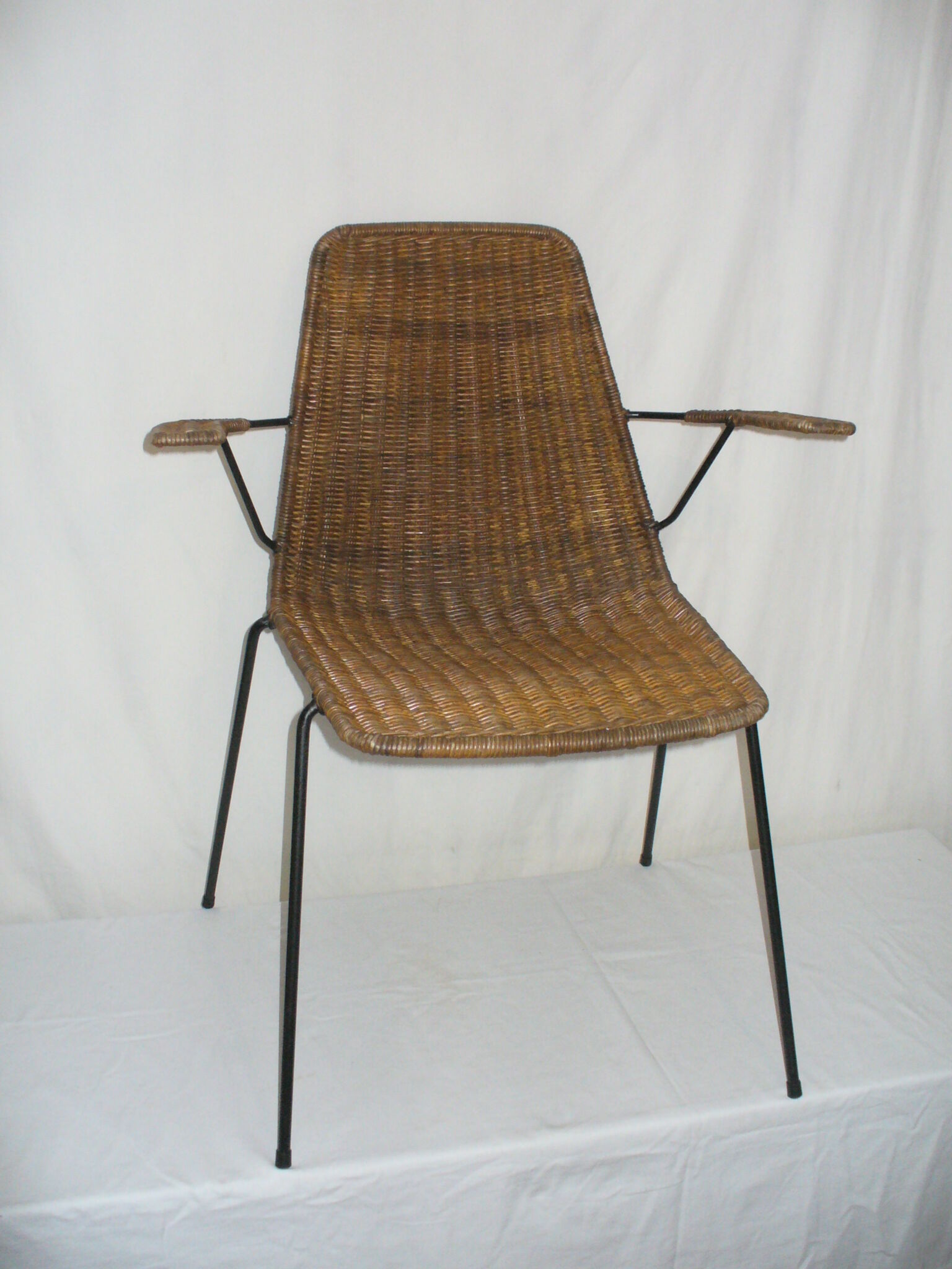 Gian Franco Legler rattan chair from the 50s