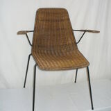 Gian Franco Legler rattan chair from the 50s