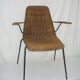 Chaise rotin Gian Franco Legler des années 50
