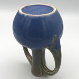 Vase en grès cérame a effet flammé, signé alphonse mouton, st uze