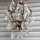 Rare old chandelier / lantern in patinated bronze, Louis XV style / working condition