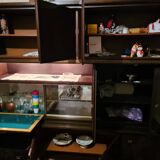 Large lacquered wooden sideboard from the 80s