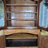 Louis XV period two-part glass sideboard