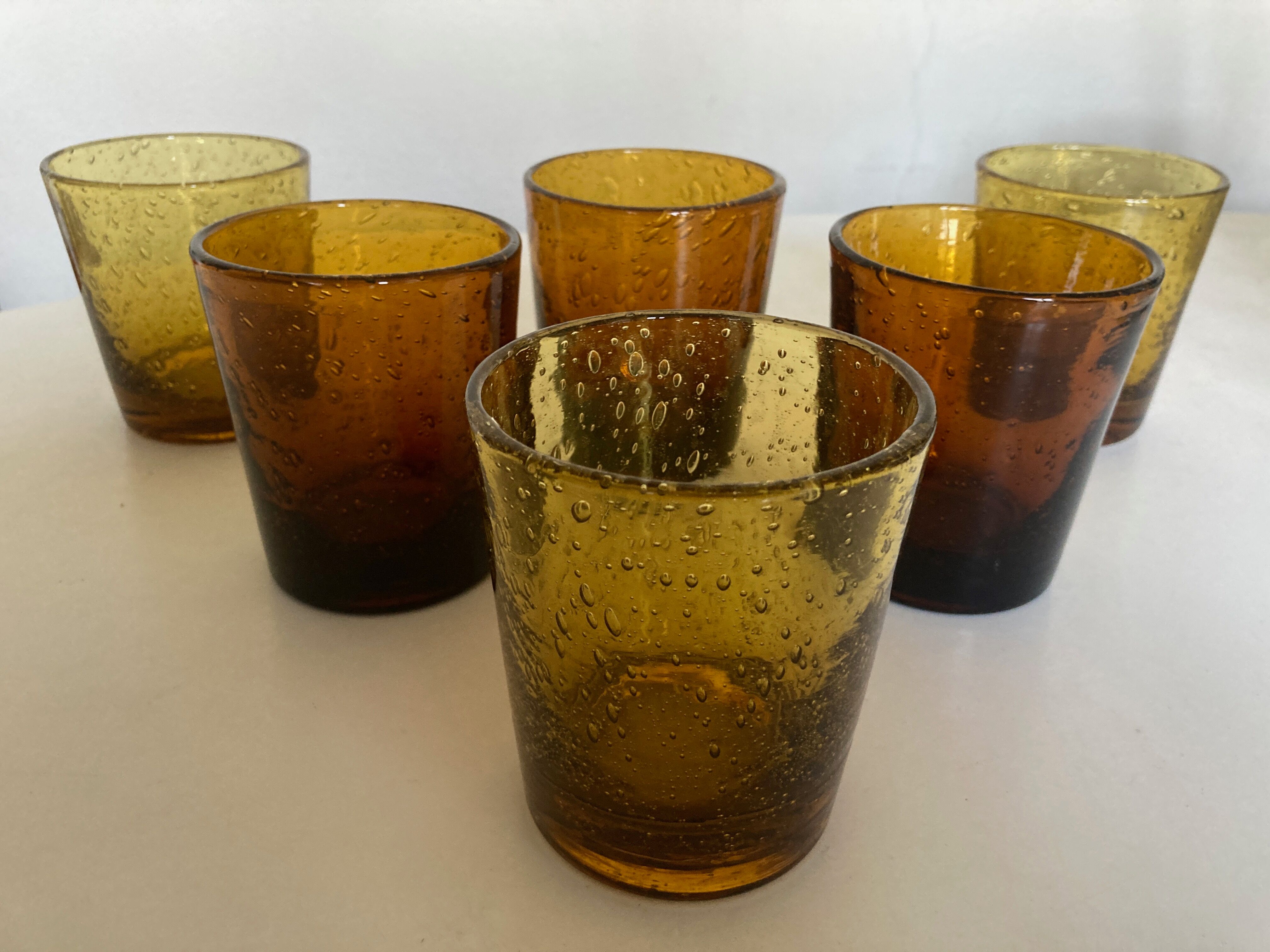 Set de 6 verres de Biot 1960