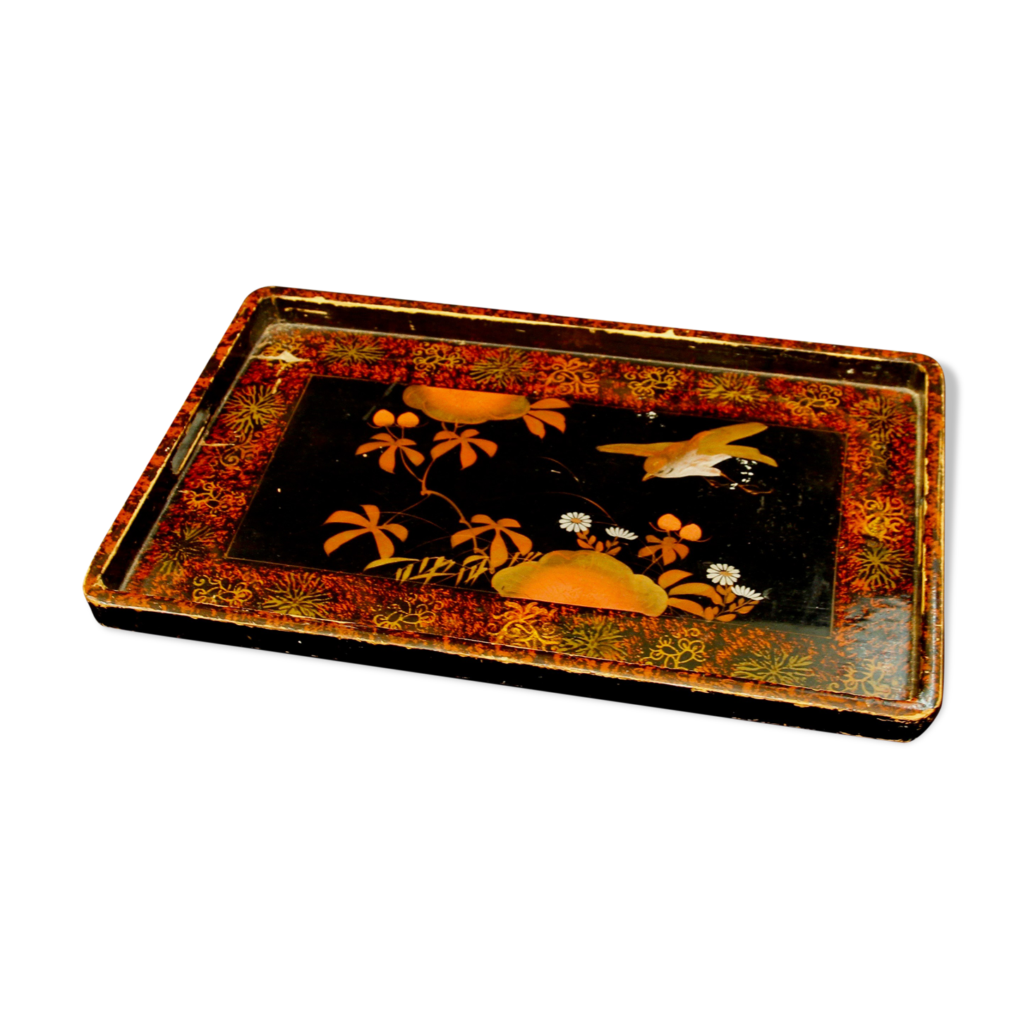 Chinese lacquered wooden tray, early 20th century