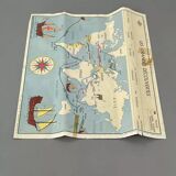 Old double-sided school map, Rossignol edition