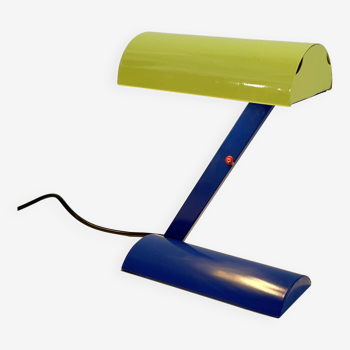 Lampe de table bleu et jaune par Gerri, 1990