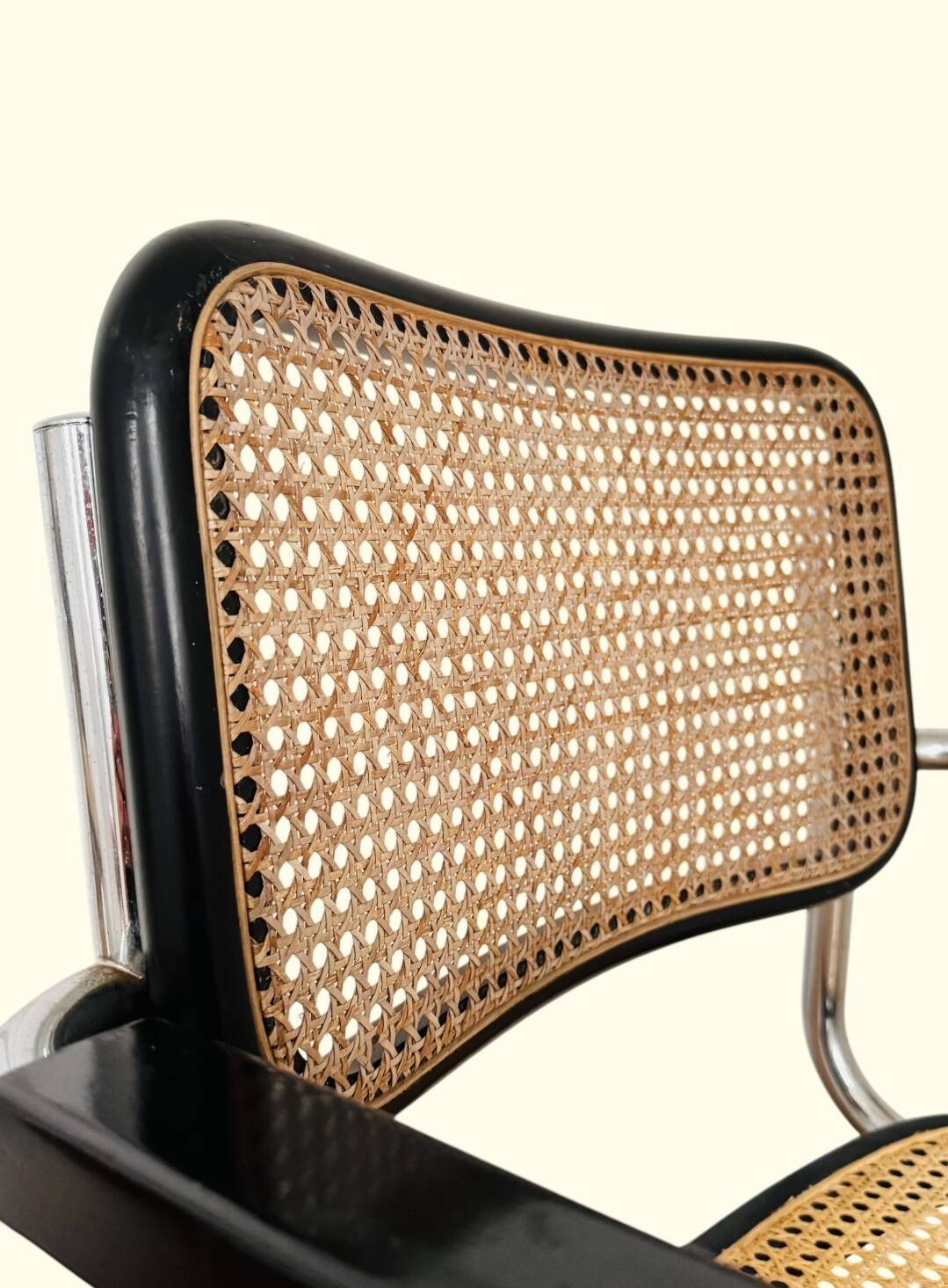 Pair of B64 armchairs with armrests Marcel Breuer
