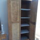 Vintage Parisian wardrobe 2 doors raw wood