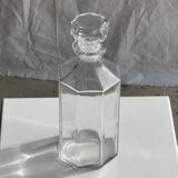 Octagonal glass carafe with stopper, Luminarc France brand