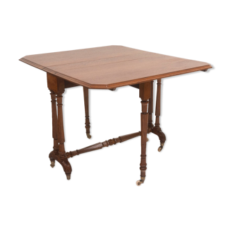 Arts & Crafts oak sutherland drop leaf dining table