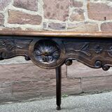 Rocaille louis xv style desk table in walnut provence 1920s