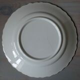 Antique earthenware plate with cherry blossom decoration