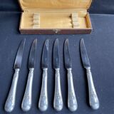 6 Table knives – Silver plated