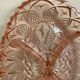 Art Deco pink molded glass aperitif serving dish