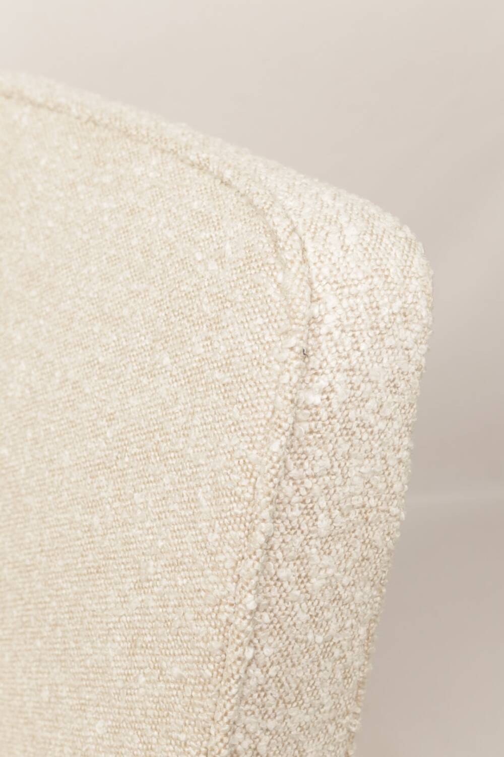 Scandinavian armchair in wood and ecru fabric by Józef Chierowski