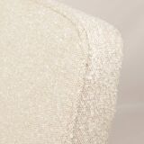 Scandinavian armchair in wood and ecru fabric by Józef Chierowski