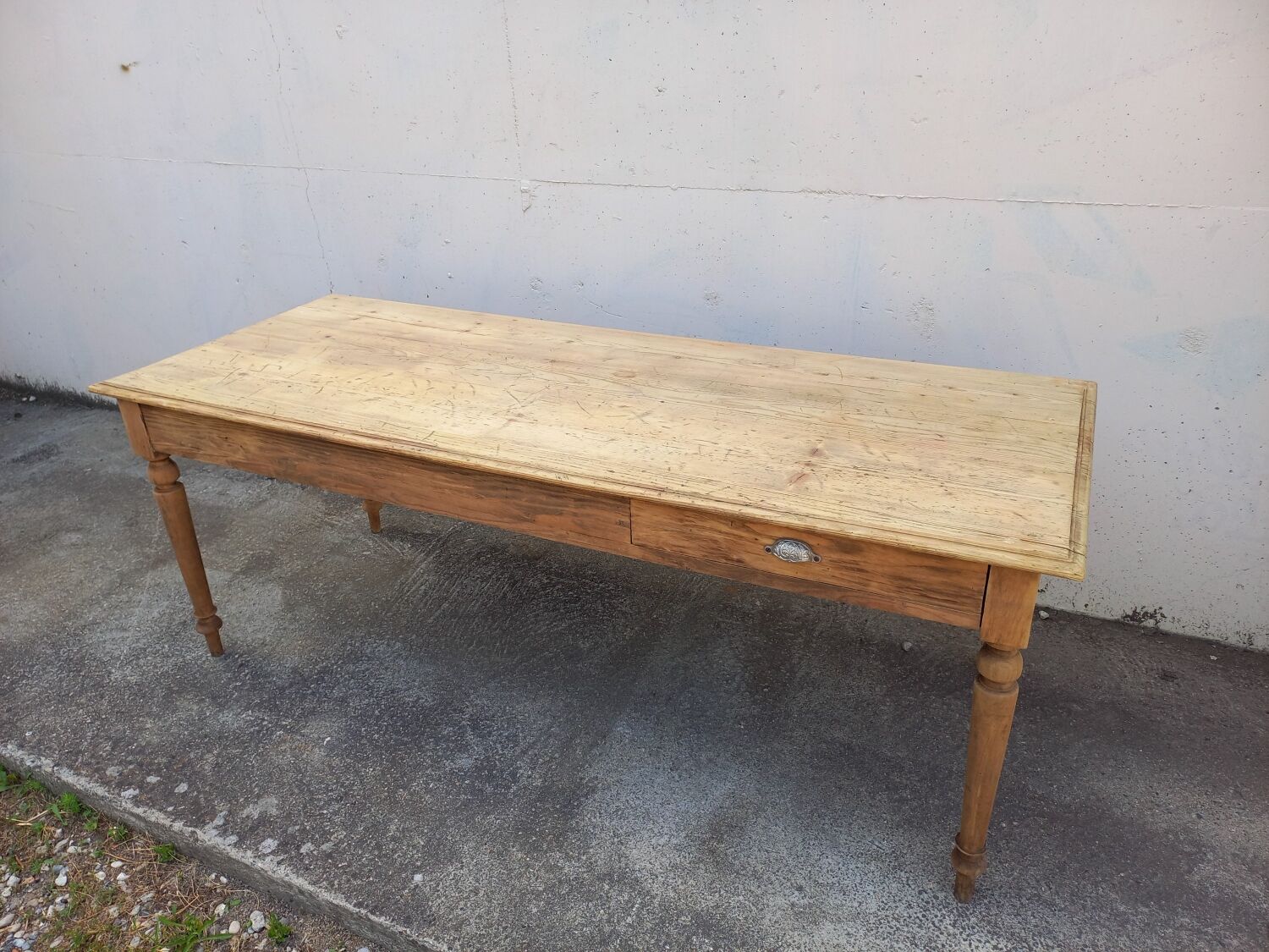 Table de ferme ancienne 200 cm