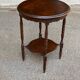 Vintage art deco round shelf in solid wood