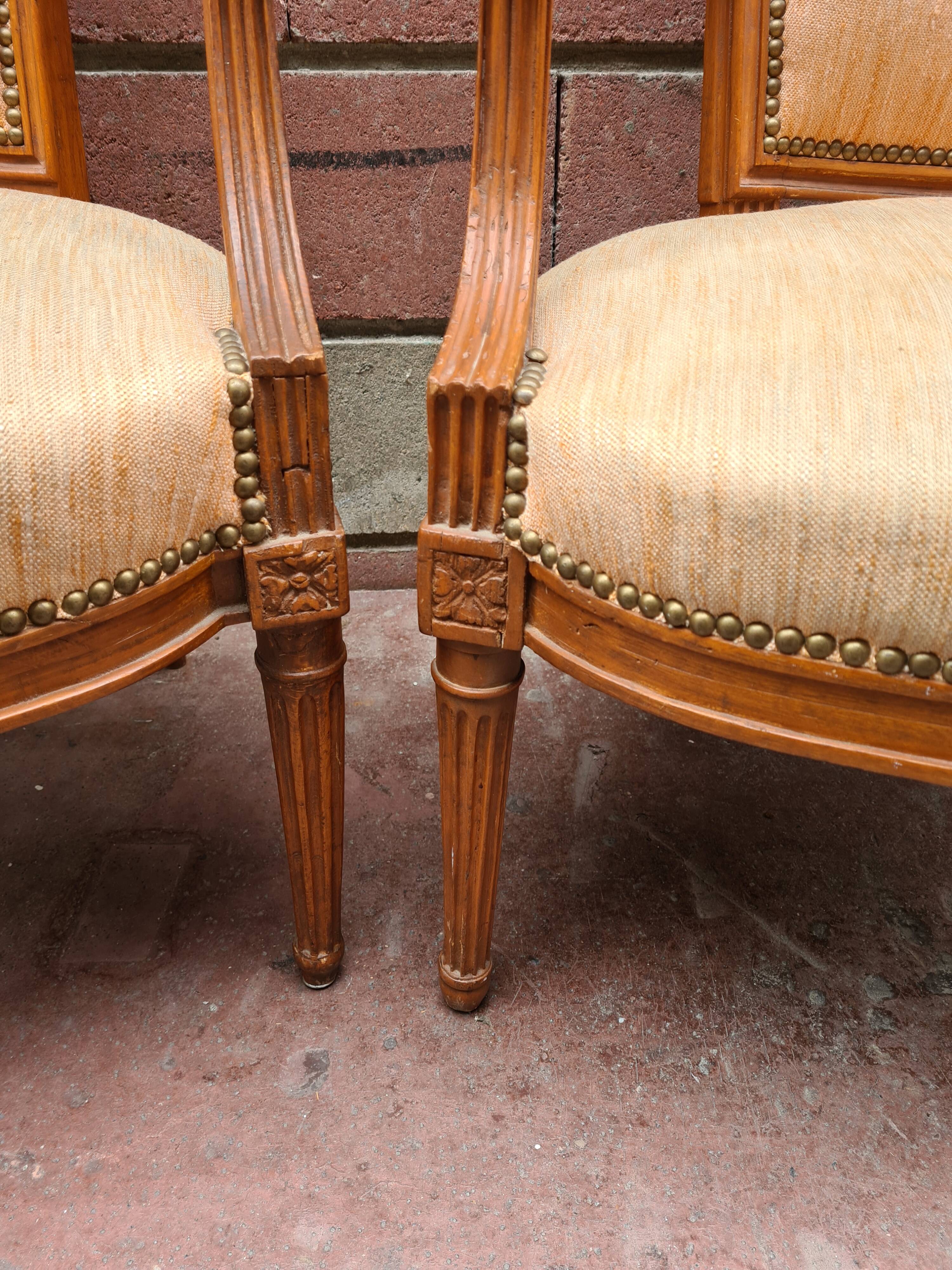 Pair of Louis XVI armchairs