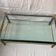 Table basse verre et laiton