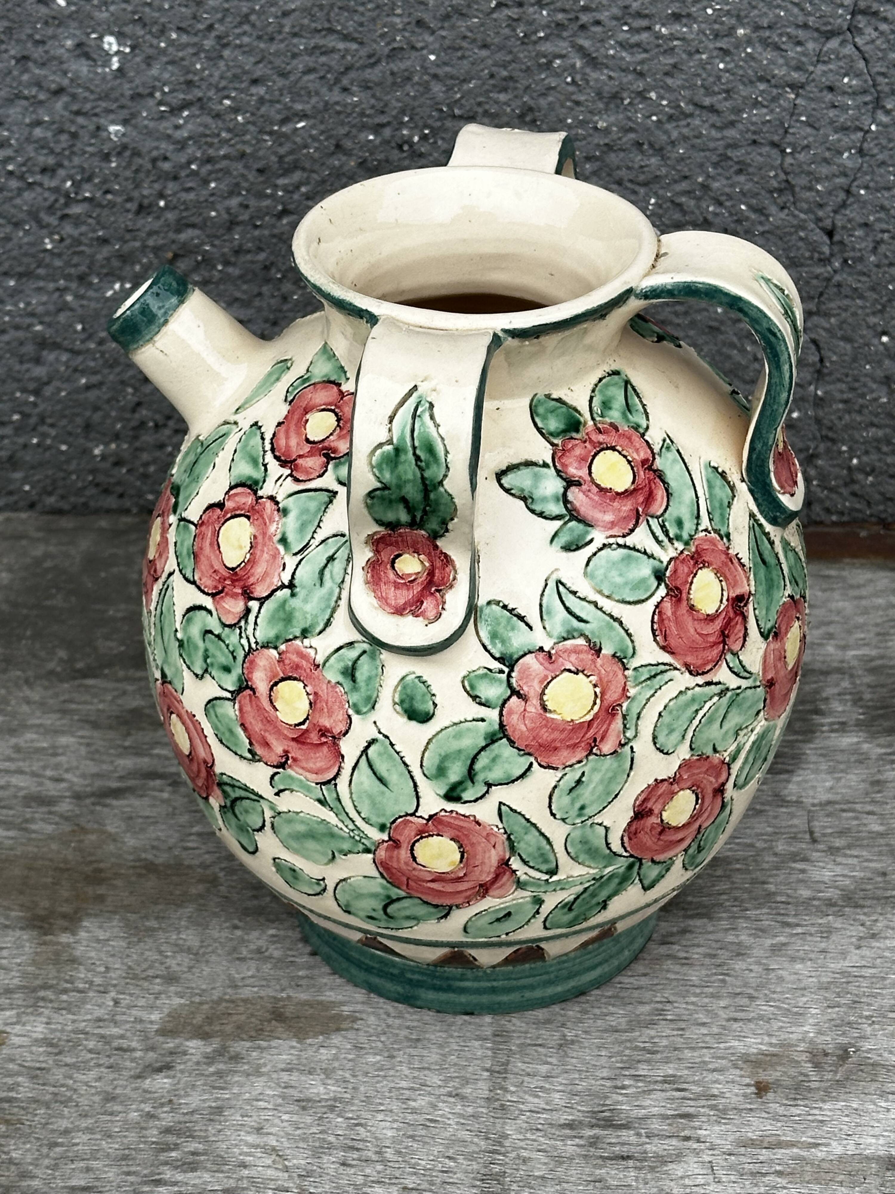 Vase signed Ceraflor - Ceramics from Monaco H 22 cm