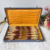 12 couteaux vintage bakélite Inox Pradel
