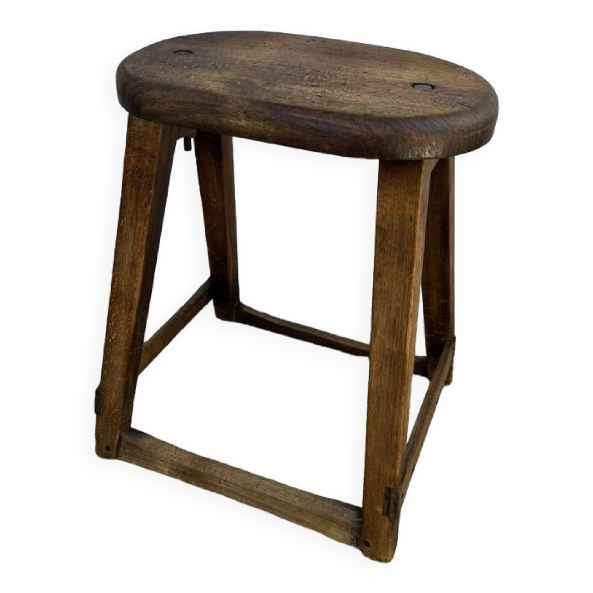 Industrial wooden stool