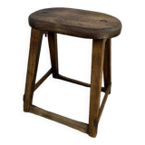 Industrial wooden stool